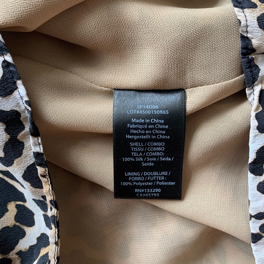 Rachel Zoe Midi silk Leopard Cheetah print Dress - Picture 8 of 8